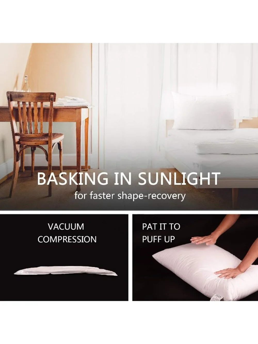 〽️Luxury Soft Pillows for Sleeping Fluffy Down Alternative Polyester Fiber Fille